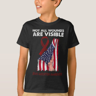 All Wounds Are Visible Brain Aneurysm Awareness 1 T-Shirt