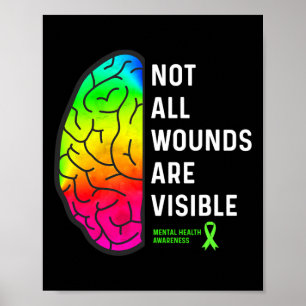 All Wounds Are Visible - Mental Health Awareness Poster