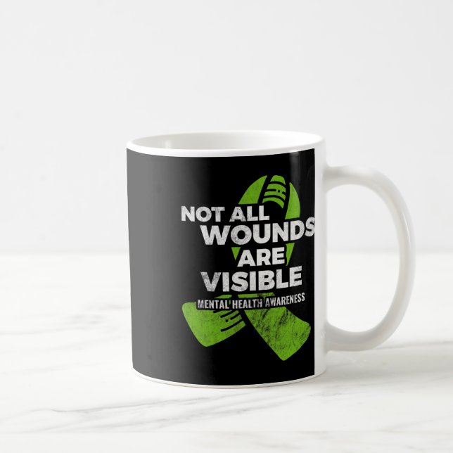 All Wounds Visible Mental Health Awareness Psychol Coffee Mug (Right)