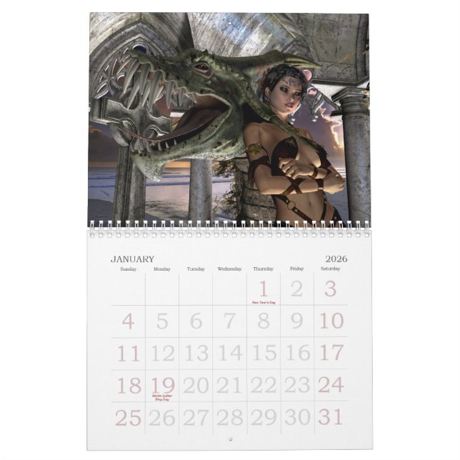 All Year Halloween 2015 Calendar (Jan 2026)