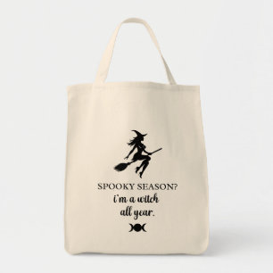 all year witch • witchcraft graphic tote bag