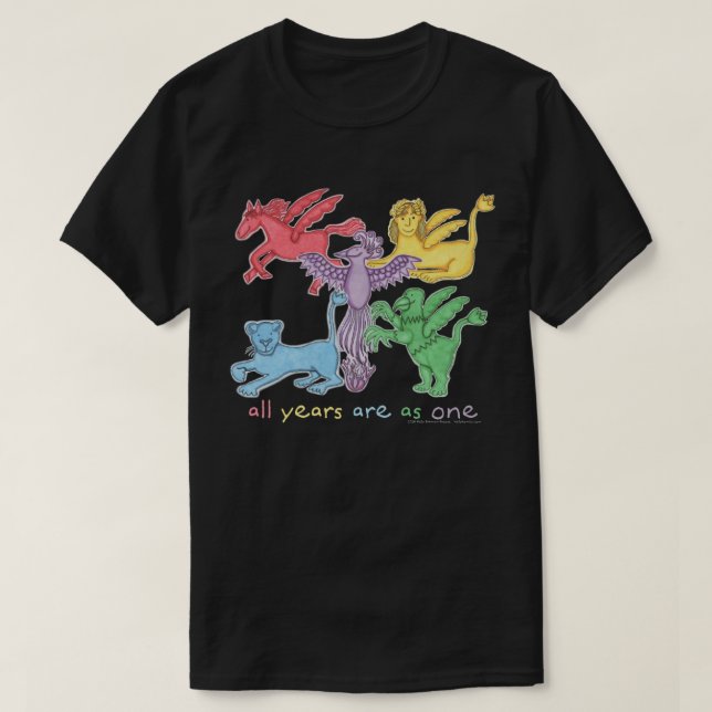 "All Years..." Dark T-shirt (various styles) (Design Front)