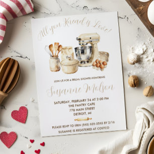 All You Knead is Love! Bridal Shower Baking Invitation