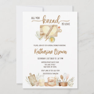ALL YOU KNEAD IS LOVE BRIDAL SHOWER INVITATION