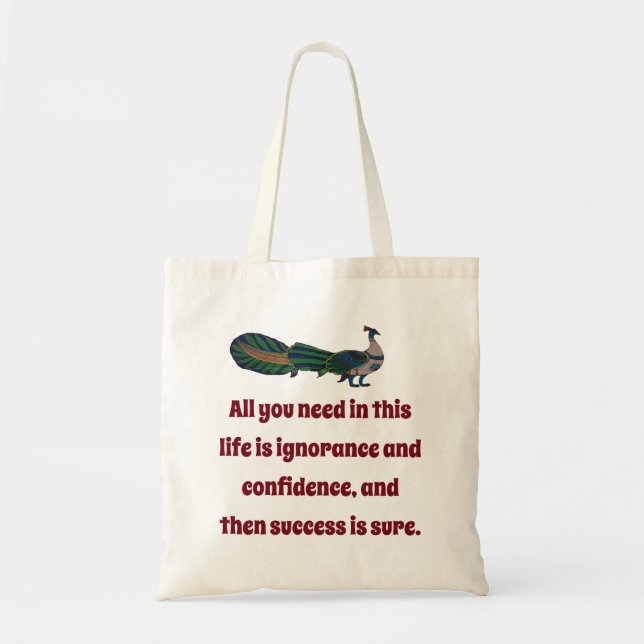 All You Need In This Life - Confidence Quote Tote Bag (Front)