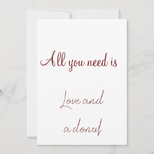 All you need is a love and a doughnut holiday card