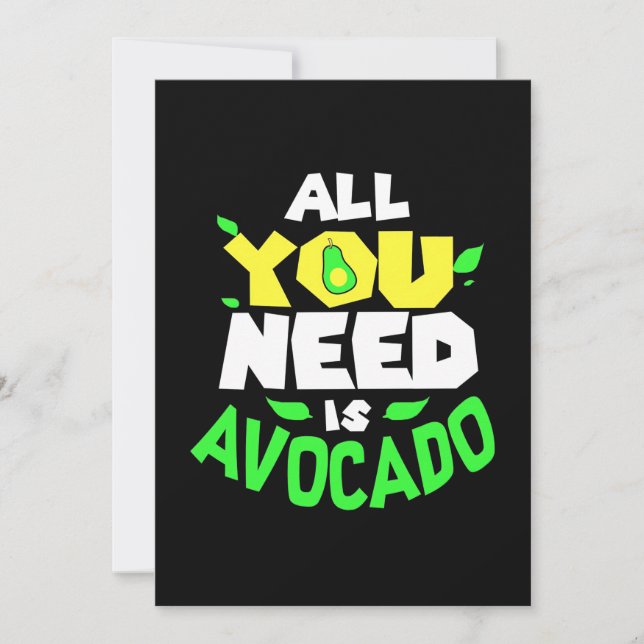 All You Need Is Avocado Save The Date (Front)