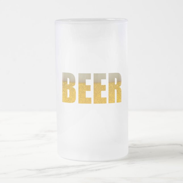 All You Need Is Beer Frosted Glass Beer Mug (Center)