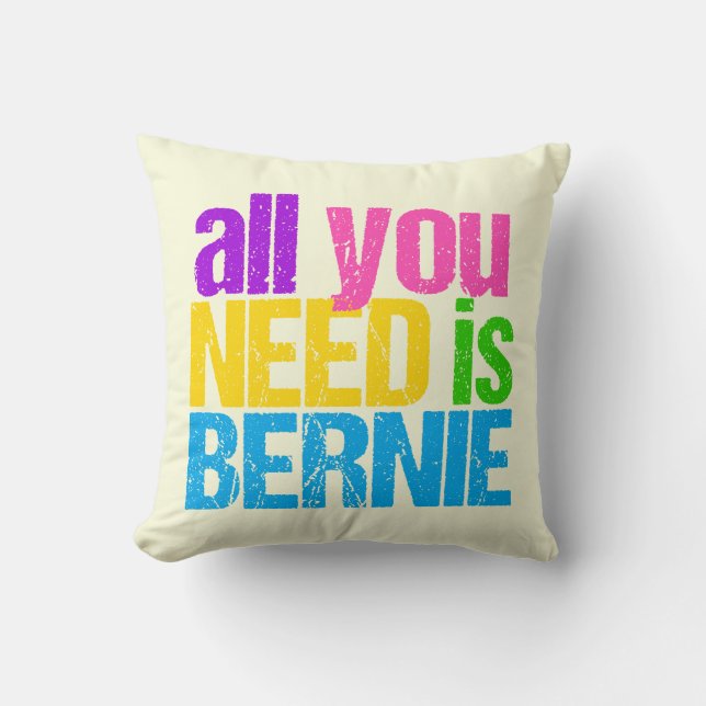 All You Need is Bernie Sanders Cushion (Front)