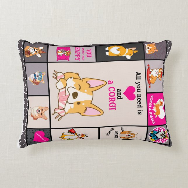 All You Need  Is Corgi Blanket Decorative Cushion (Front)