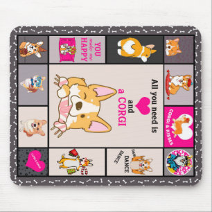 All You Need  Is Corgi Blanket Mouse Mat