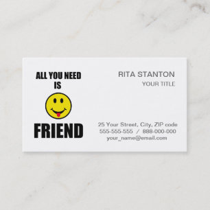 All you need is friend business card