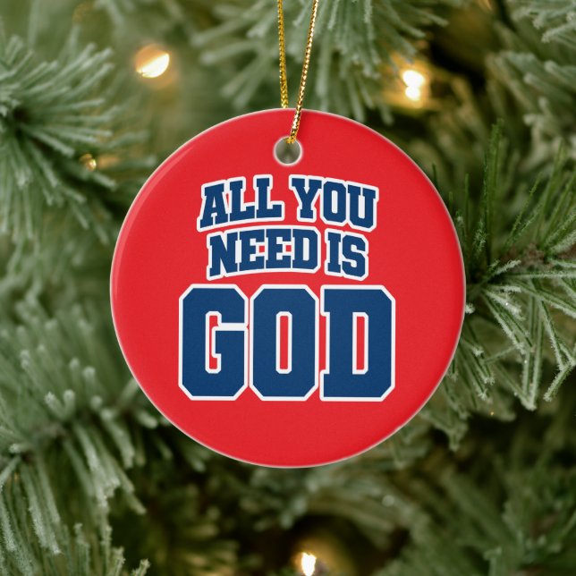 All you need is God Ceramic Tree Decoration (Tree)