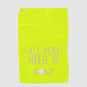 All you Need Is Golf - neon yellow Towel