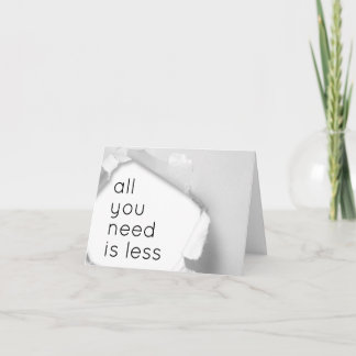 All you need is less card