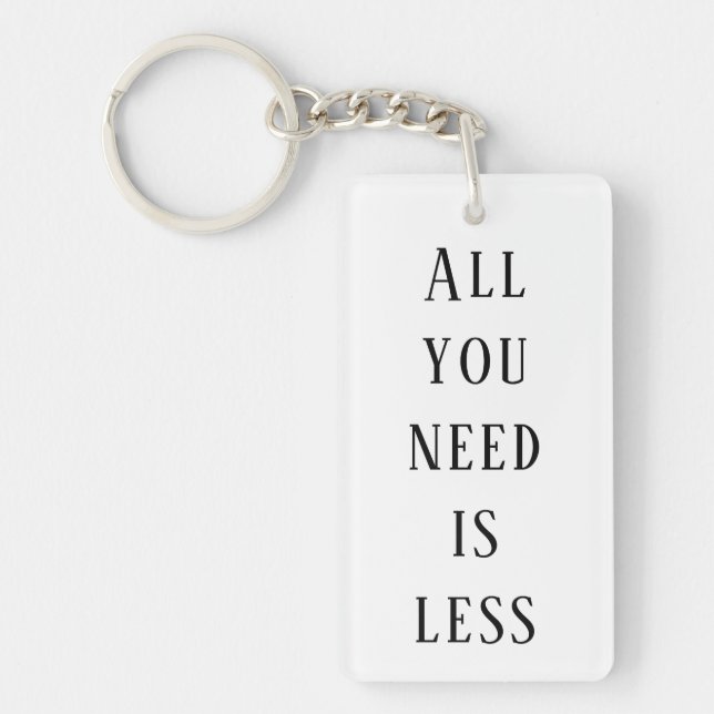 All you need is less key ring (Front)