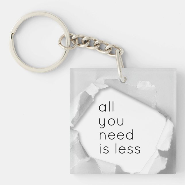 All you need is less key ring (Front)