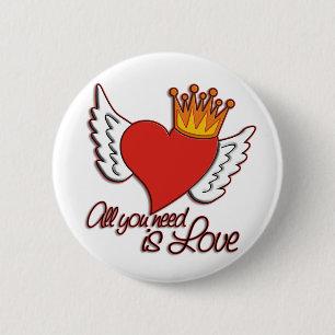 All You Need Is Love 6 Cm Round Badge