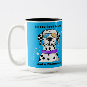 All you need is Love and a Dalmatian Two-Tone Coffee Mug