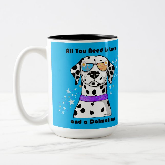 All you need is Love and a Dalmatian Two-Tone Coffee Mug (Left)
