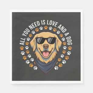 All You Need Is Love And A Dog_1 Napkin