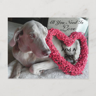 All You Need Is Love - and A Dog (Raina) Postcard