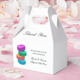 All you need is love and a macarons custom wedding favour box
