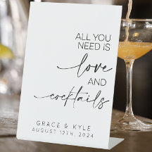 All you need is love and cocktails Wedding