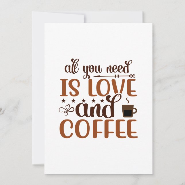 All you need is love and coffee card (Front)