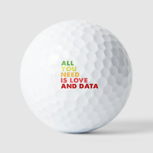 All you need is love and data teacher golf balls