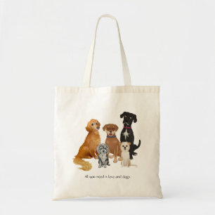 All You Need is Love and Dogs Tote Bag