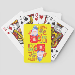 ALL YOU NEED IS LOVE AND HOT COCOA funny christmas Playing Cards