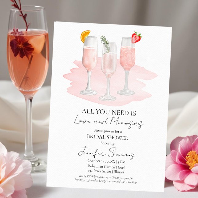All You Need Is Love and Mimosas | Bridal Shower Invitation (Creator Uploaded)