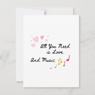 All You Need is Love and Music on a Holiday Card