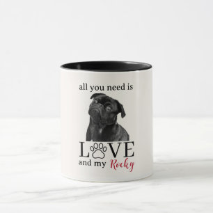 All You Need Is Love and My Dog – Custom Pet Name  Mug
