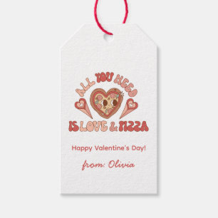 All you need is love and pizza! Groovy Valentine Gift Tags