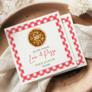All You Need Is Love and Pizza Rehearsal Dinner Napkin