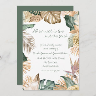All You Need Is Love and The Beach Tropical Invitation
