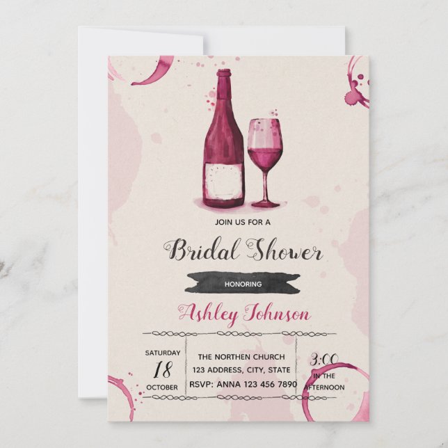 All you need is love and wine invitation (Front)