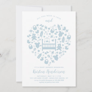 All You Need is Love Baby Shower Invitation