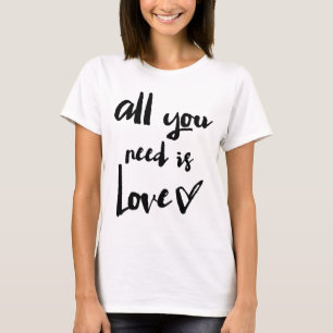 All You Need Is Love   Calligraphy Crop Tank Top