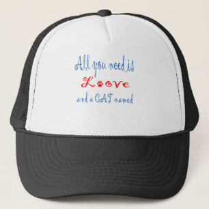 All You Need Is Love Cat Trucker Hat