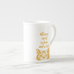 All you need is love - Choose background color Bone China Mug