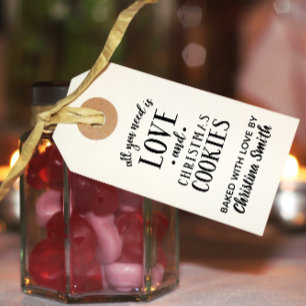 ALL YOU NEED IS LOVE & Christmas Cookies Name Gift Tags