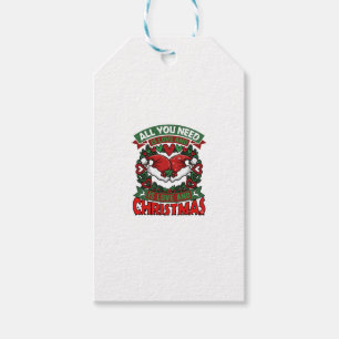 All You Need Is Love Christmas Santa Hats Hearts W Gift Tags