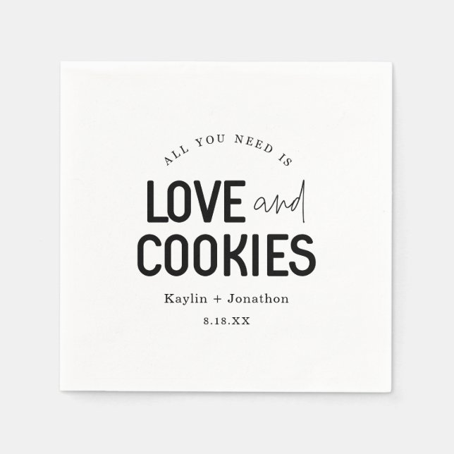 All You Need is Love & Cookies  Napkin (Front)