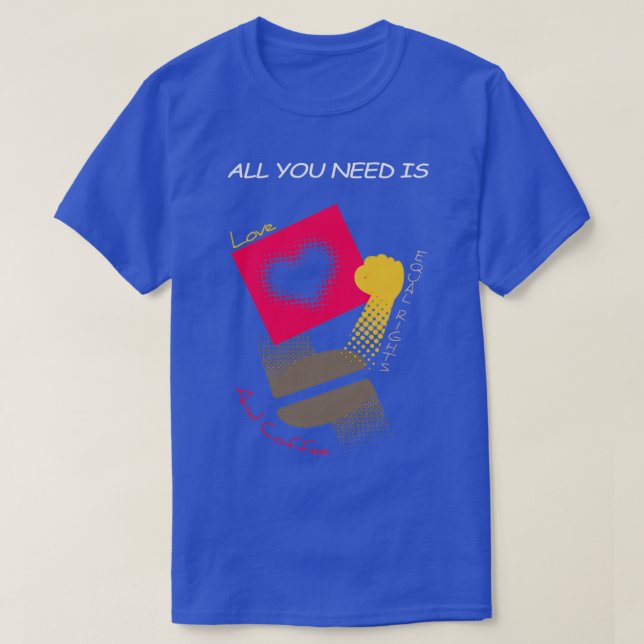 All You Need Is Love Equal Rights And Coffee Prote T-Shirt (Design Front)