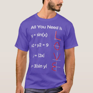 All You Need Is LOVE Funny Math  T-Shirt