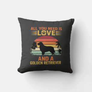 All You Need Is Love Golden Retriever Cushion