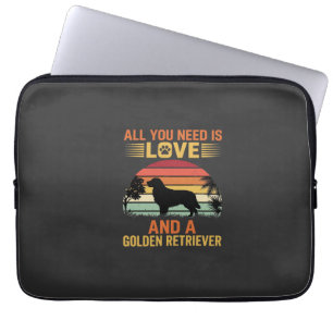 All You Need Is Love Golden Retriever Laptop Sleeve